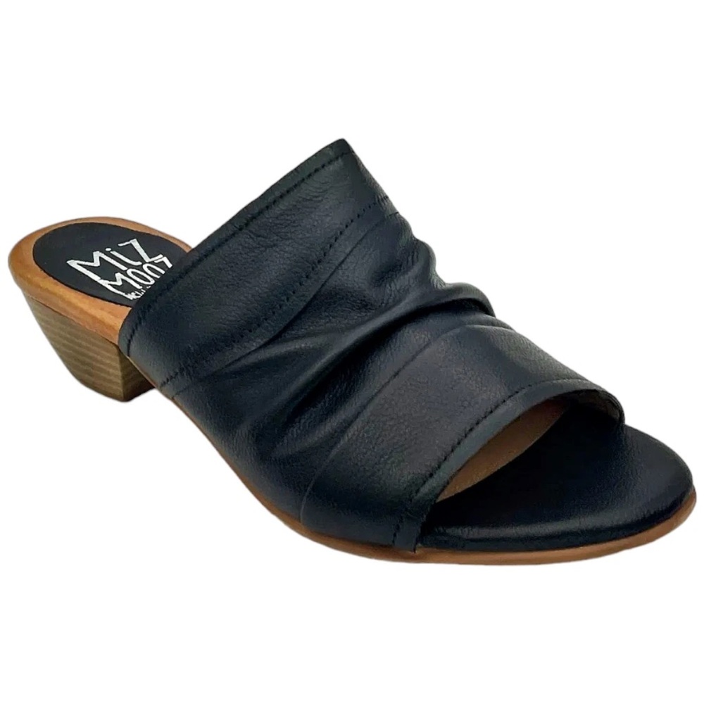 Miz Mooz NY city leather black mules